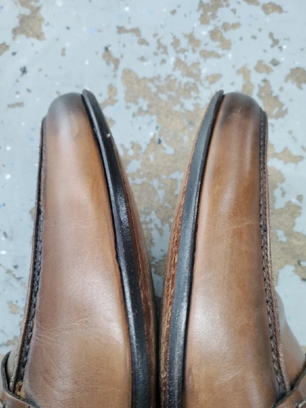 M. Gemi Brown Leather Penny Loafers
